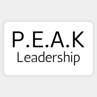 P.E.A.K Leadership - Positive, Effective, Applied and Knowledgeable Leadership Sticker